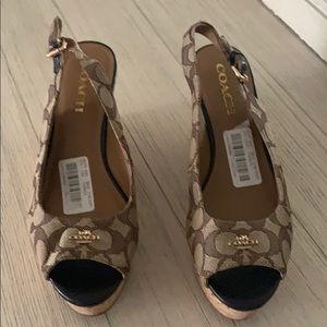 Women’s Brand new COACH Wedges size 8.5